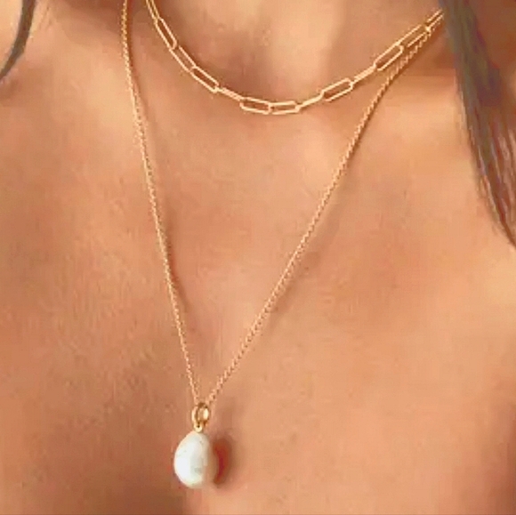 Nwot MONICA VINADER NURA 18k Pearl Necklace - Picture 3 of 4